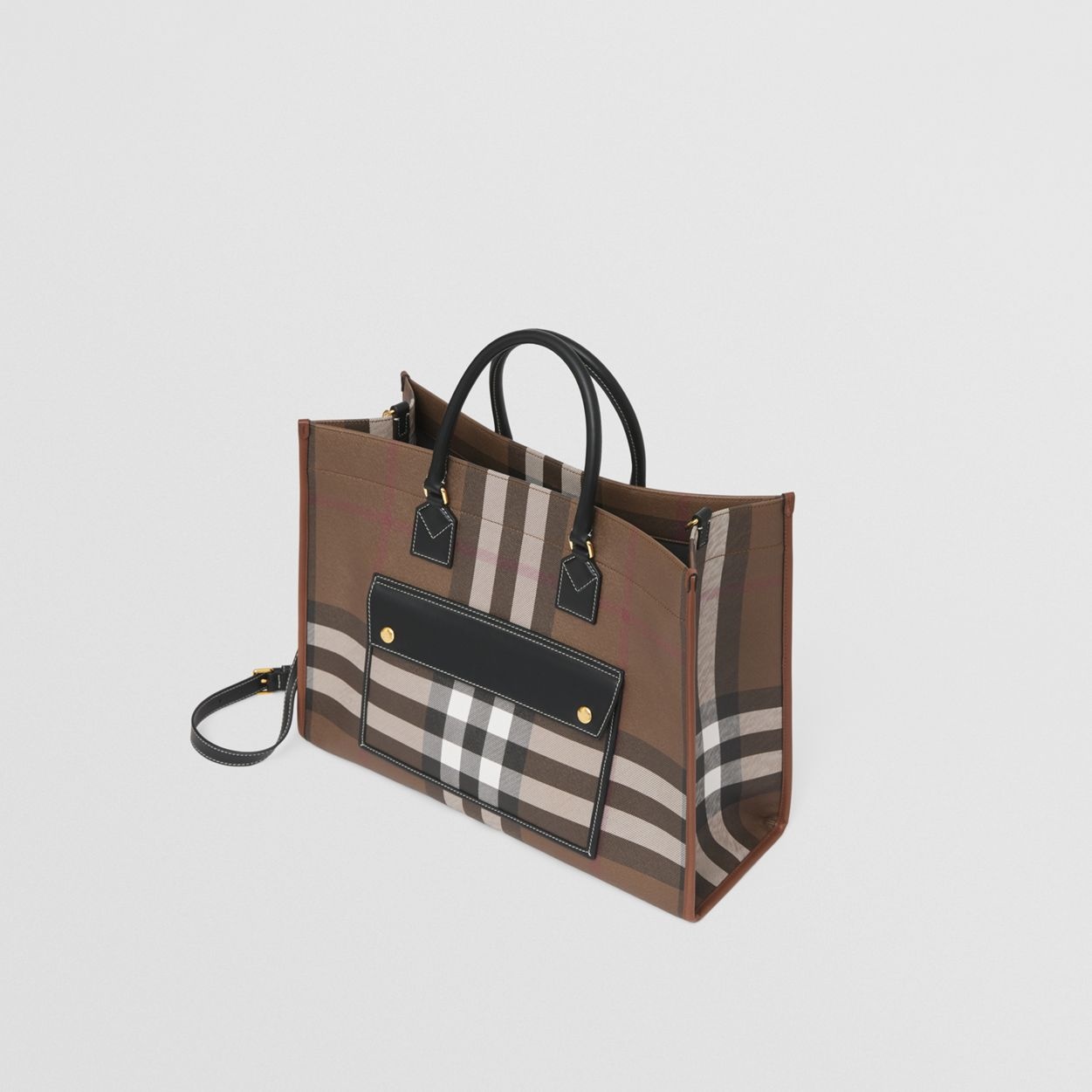 Medium Check and Leather Freya Tote - 4