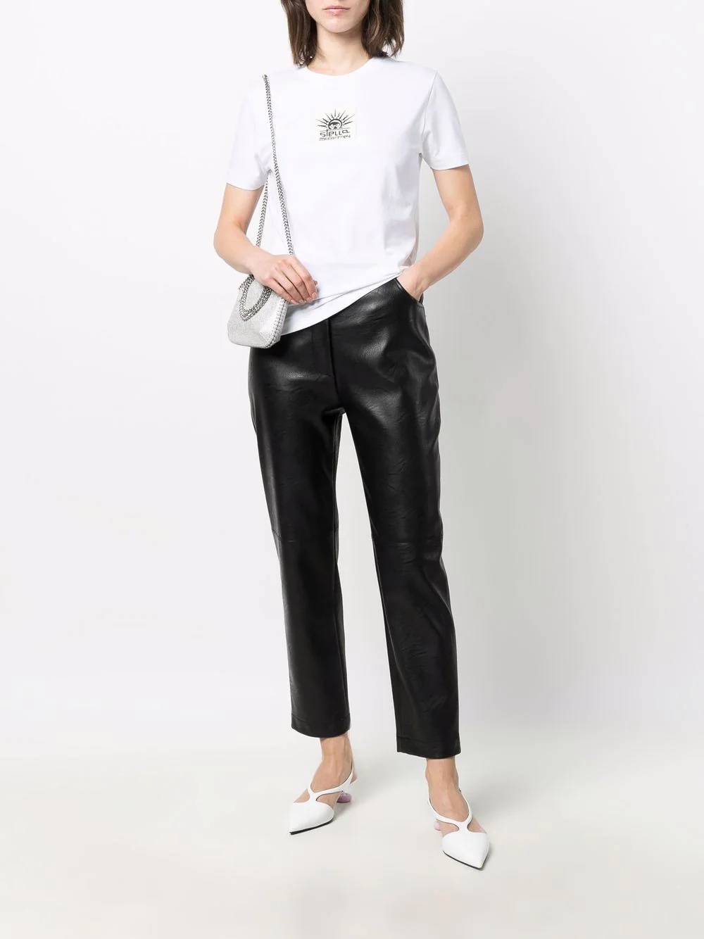 logo-patch cotton T-shirt - 2