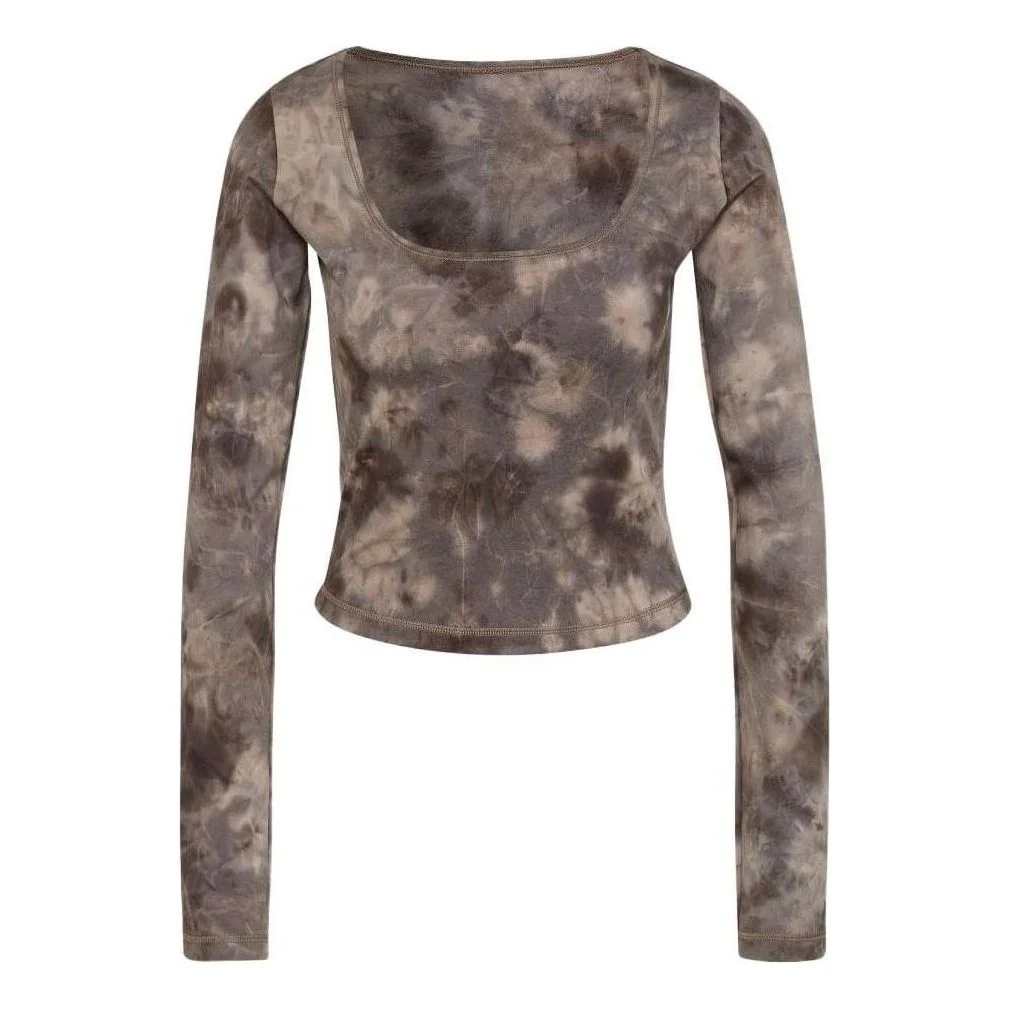 (WMNS) adidas Yoga Earth Long Sleeve T-Shirt 'Brown' HN9499 - 1