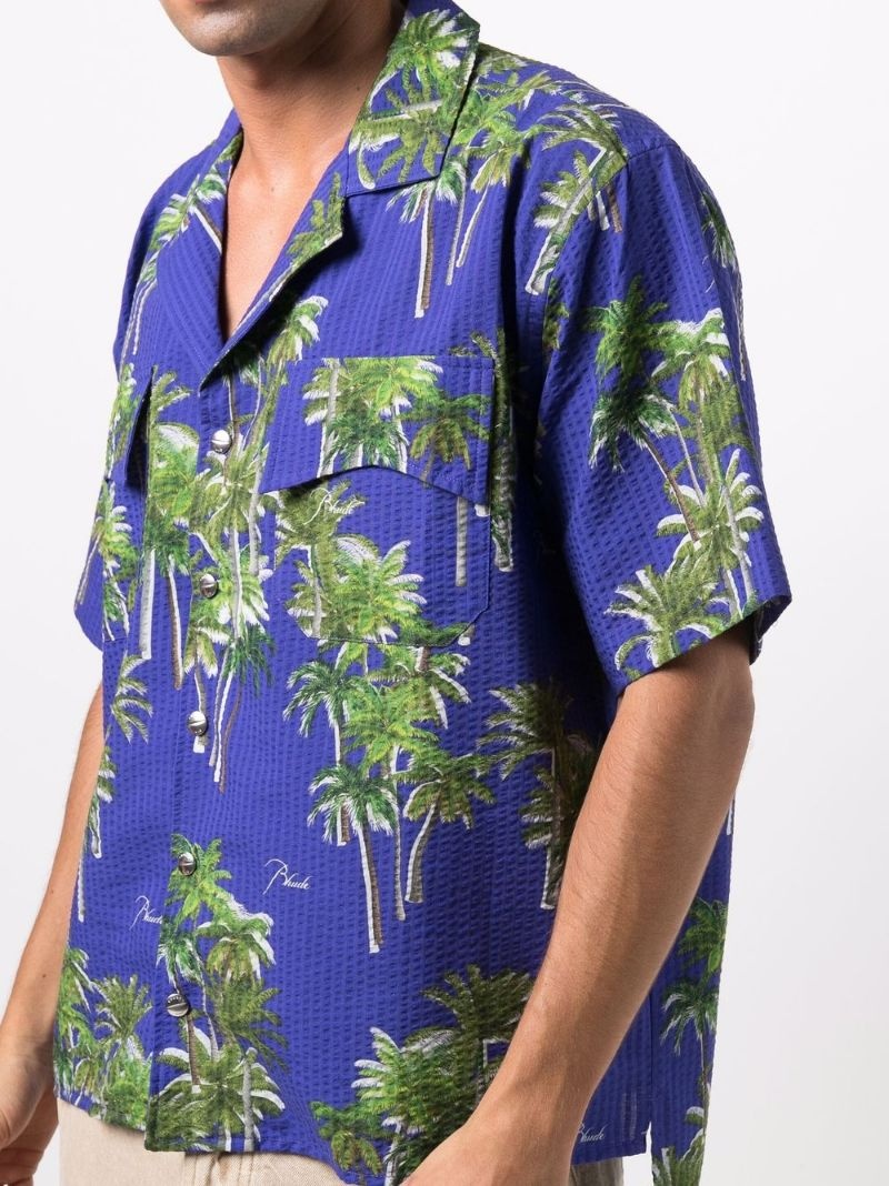 palm tree-print shirt - 5