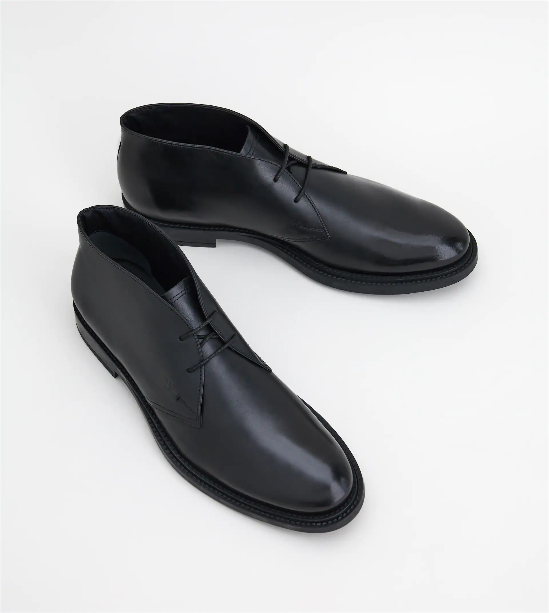 DESERT BOOTS IN LEATHER - BLACK - 2