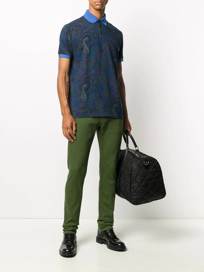 Etro paisley-print polo shirt outlook