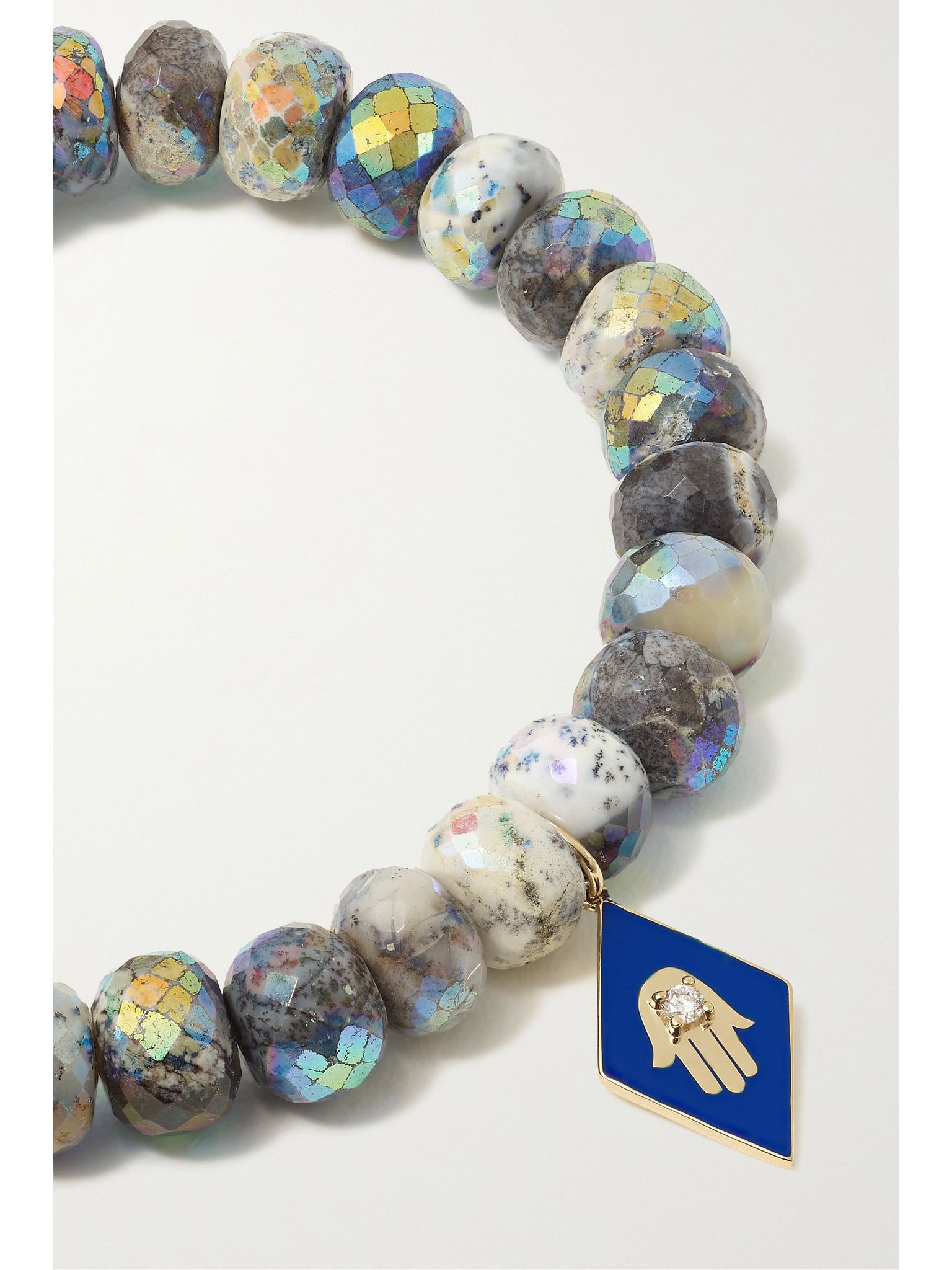 14-karat gold, enamel, opal and diamond bracelet Gold - 4
