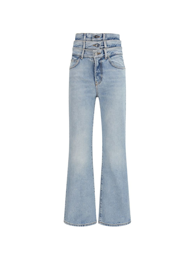 triple-waistband flared jeans 1