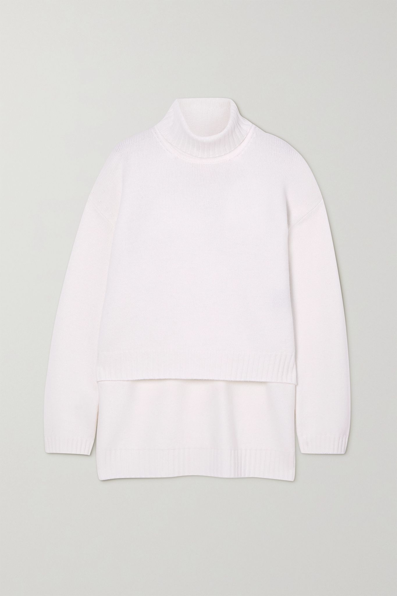 Asymmetric cashmere turtleneck sweater - 1