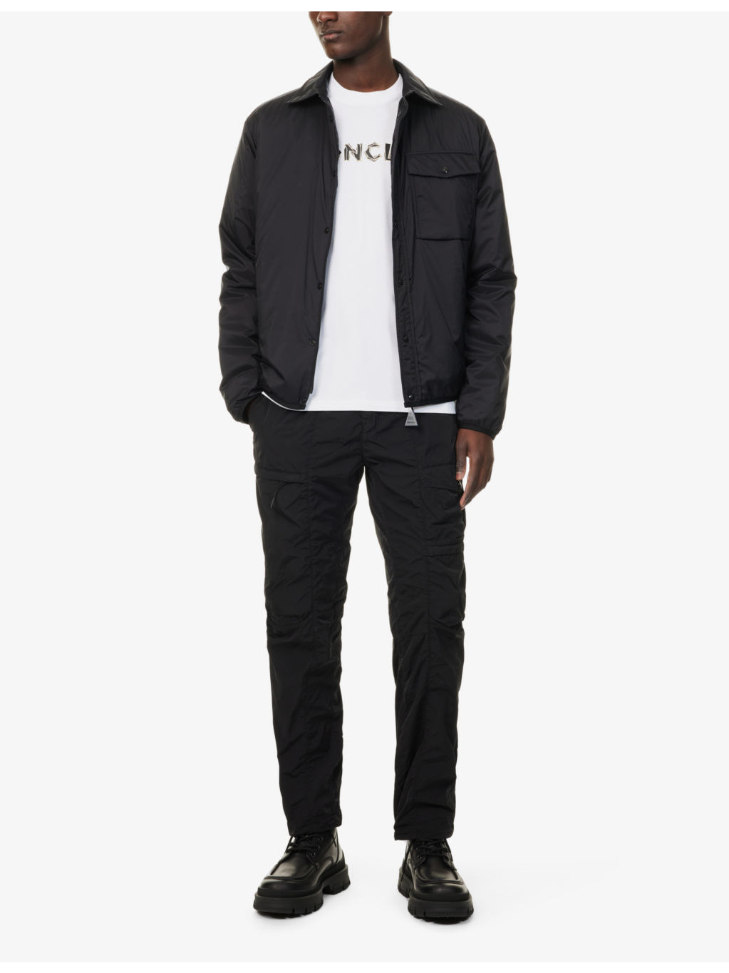 Brand-Print Crew-Neck Relaxed-Fit Cotton-Jersey T-Shirt - 2