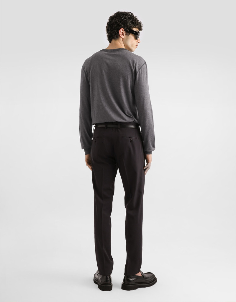 Bi-stretch wool canvas trousers 3