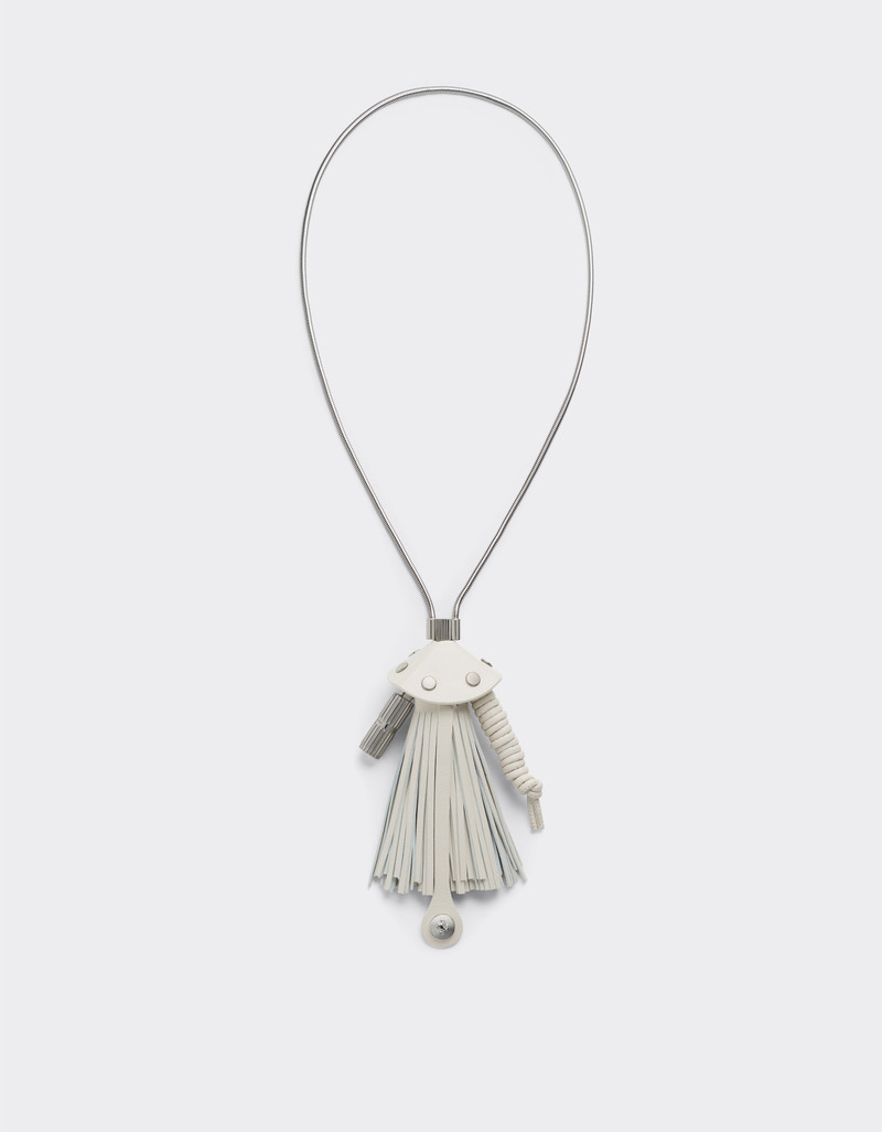 Metal and leather necklace 1