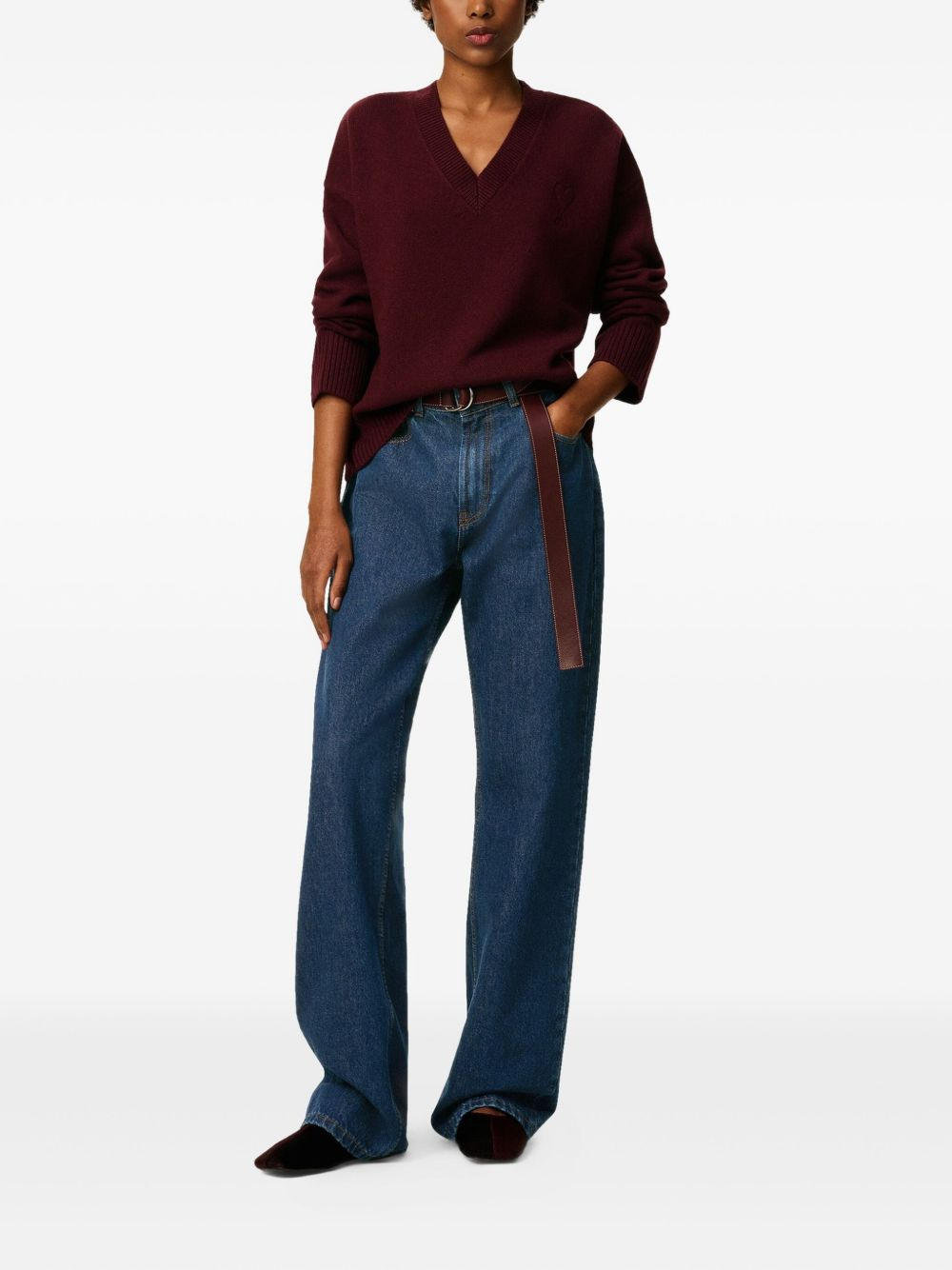 cotton wide-leg jeans - 2