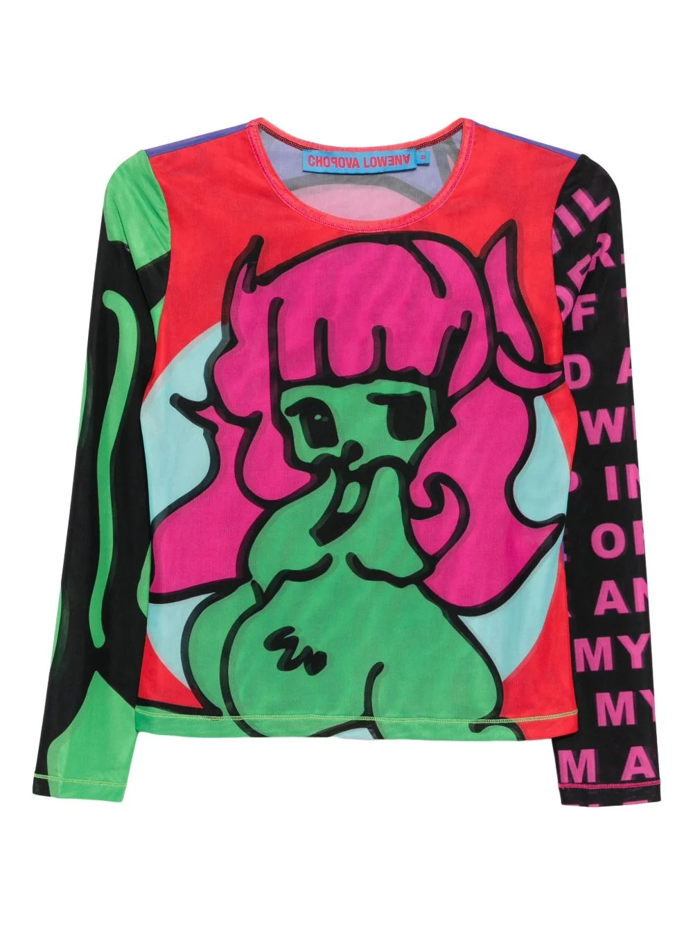 graphic-print top - 1