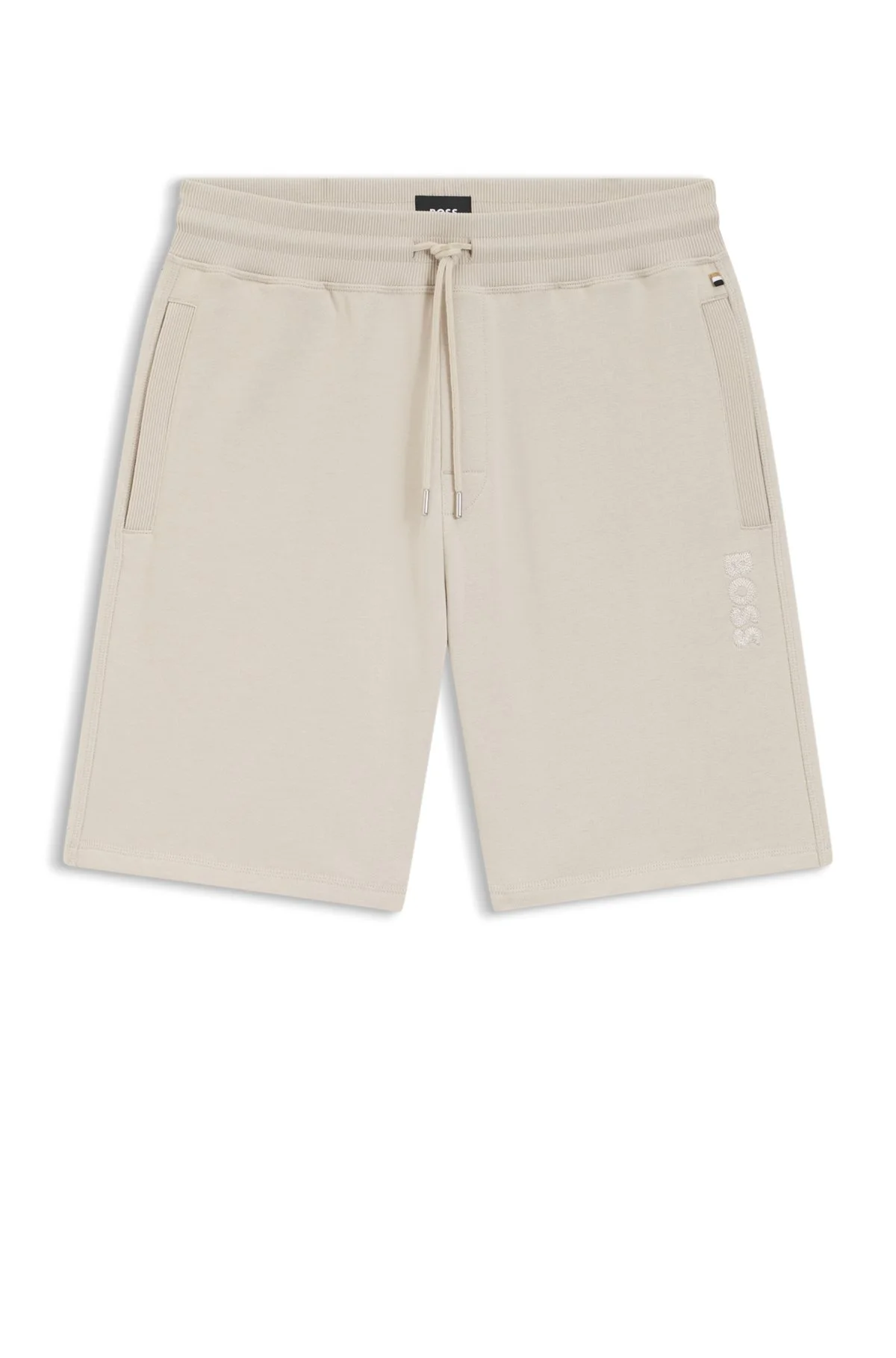 COTTON-TERRY SHORTS WITH CHAIN-STITCHED LOGO - 1