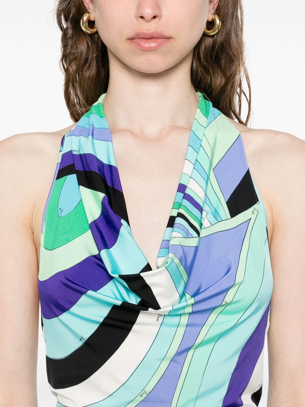 Iride-print maxi dress - 5