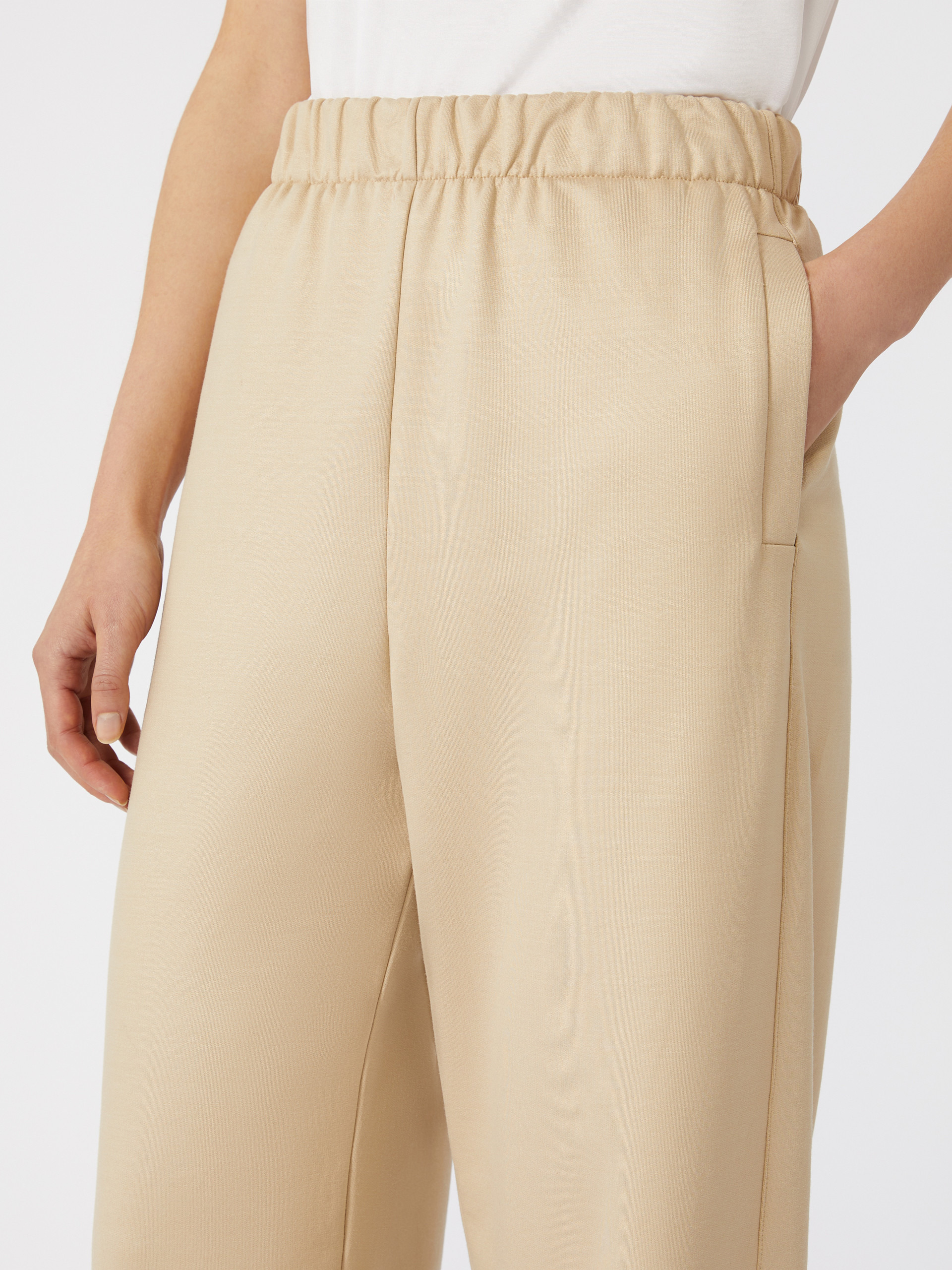 FILOVIA Cotton and silk jersey fleece trousers - 5