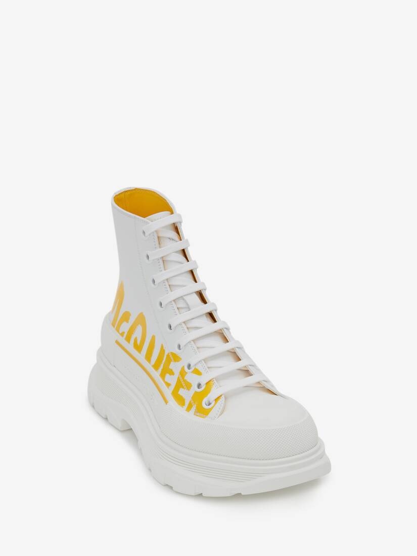 Men's Tread Slick Boot in White/pop Yellow - 2