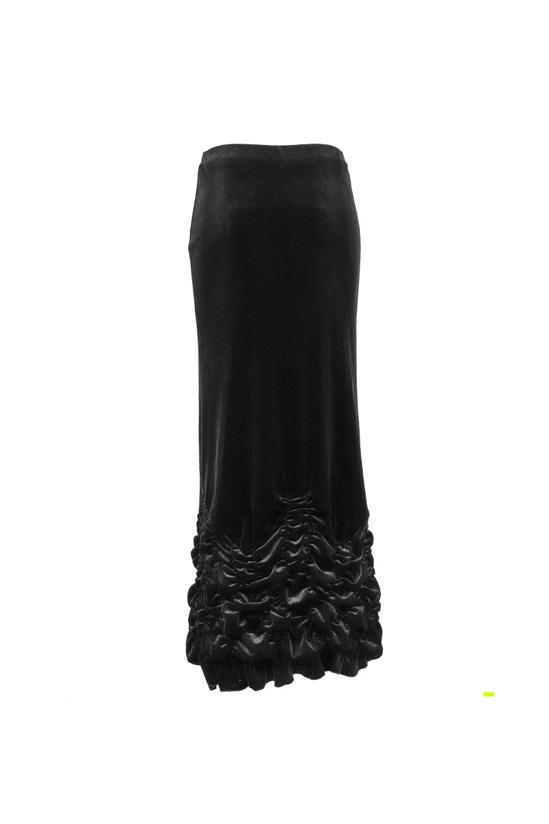 AVAVAV VELVET SMOCK SKIRT / BLK outlook