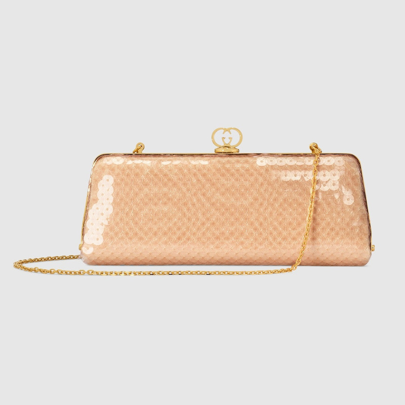 Broadway small sequin moiré evening bag 4