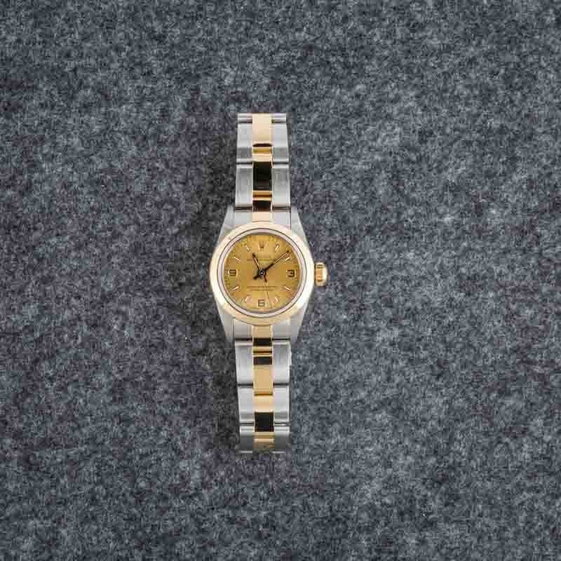 Ladies Rolex Oyster Perpetual 67183 Champagne Dial - 6