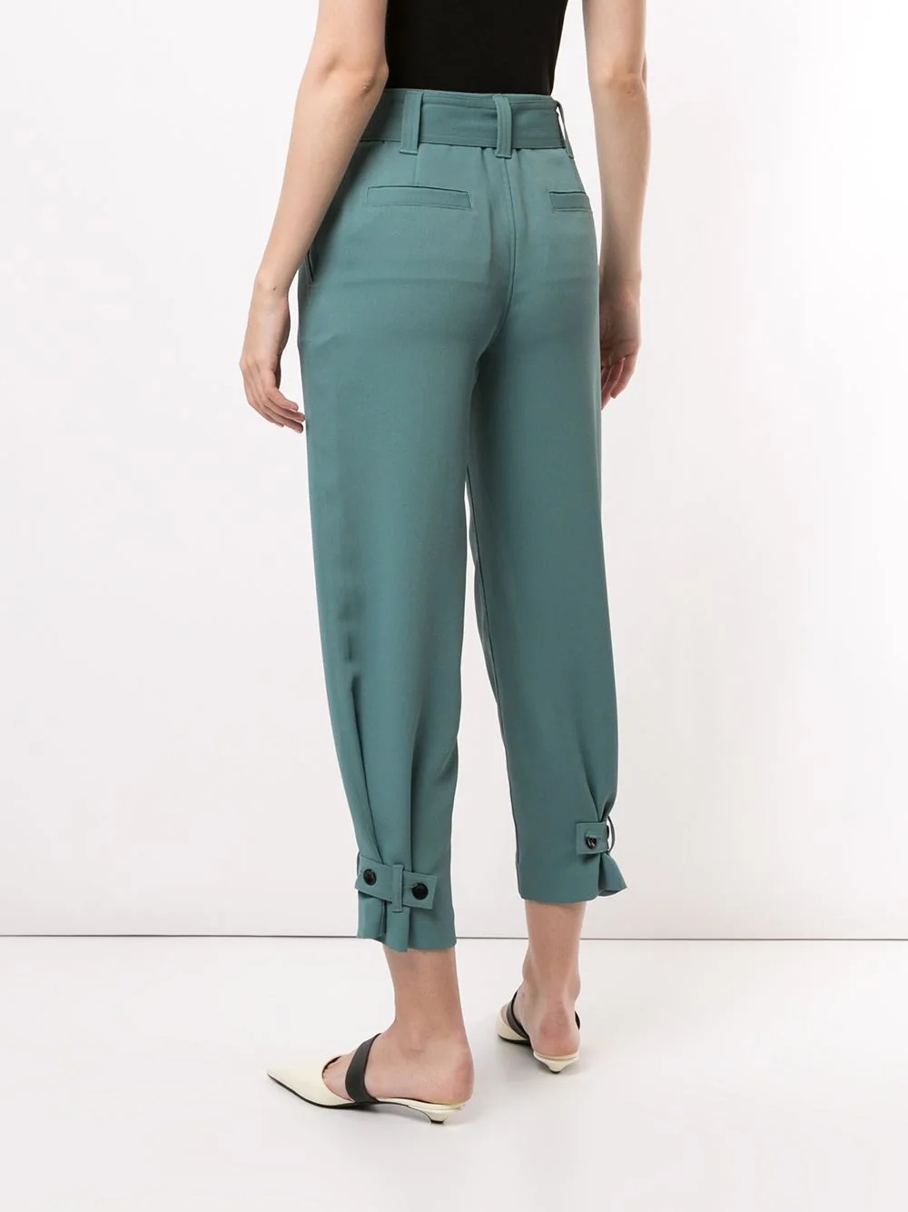 belted cropped trousers - 4