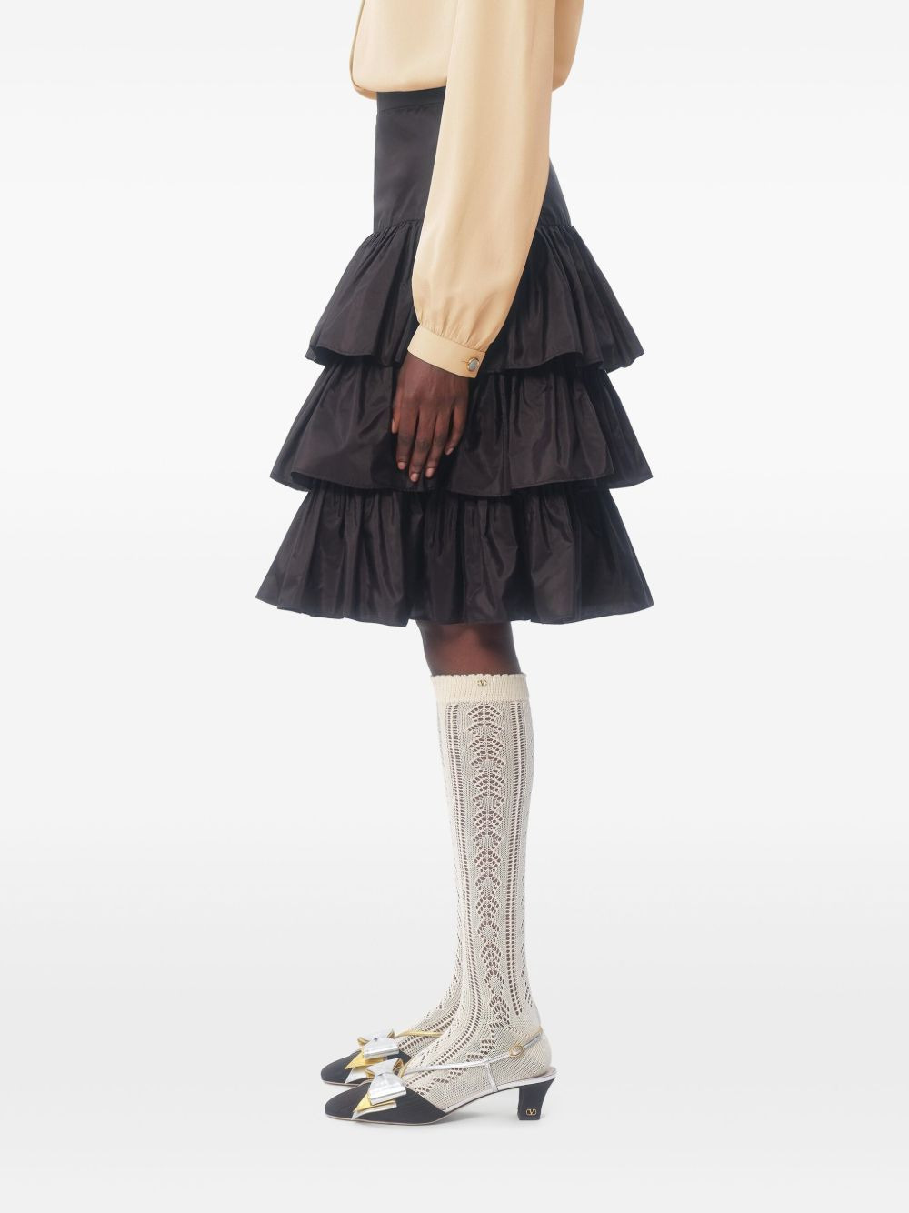 ruffled silk skirt - 5