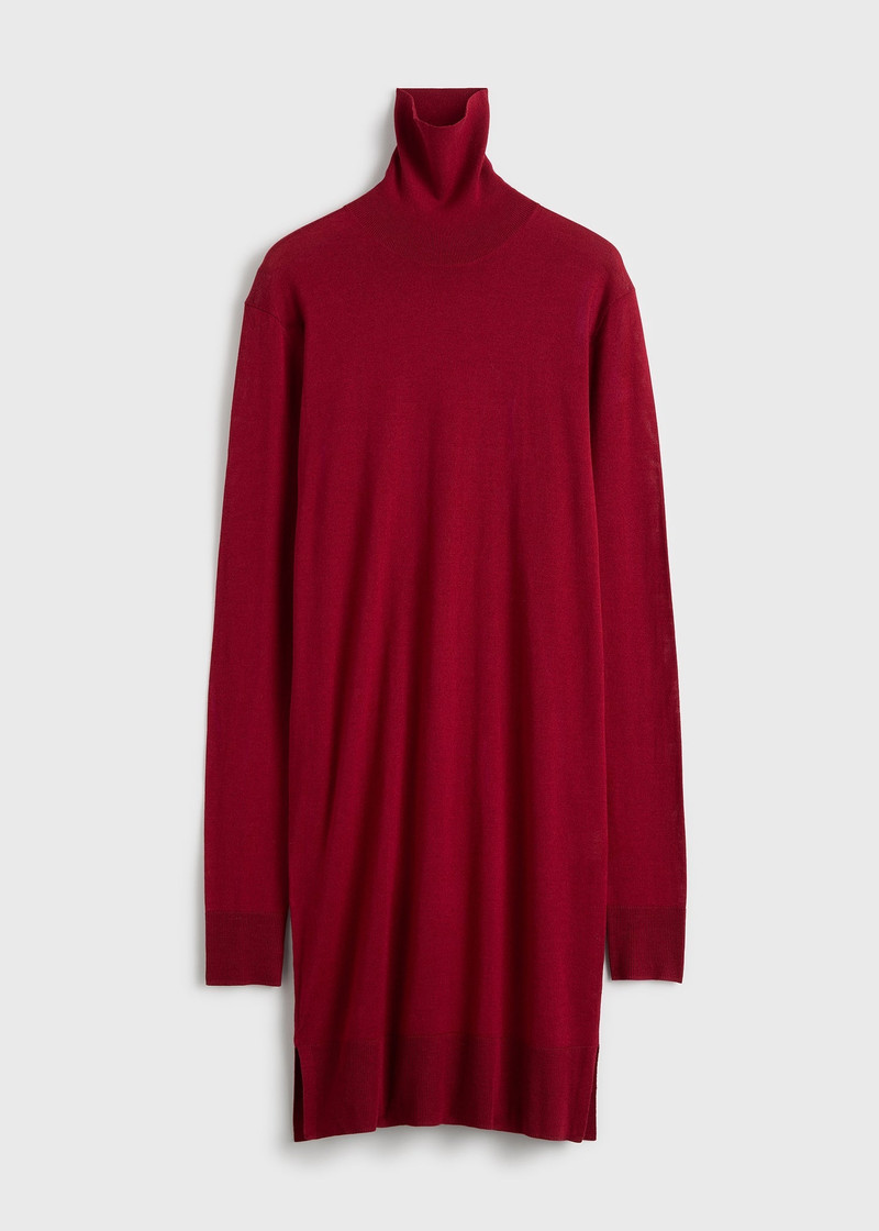 Turtleneck dress red 1