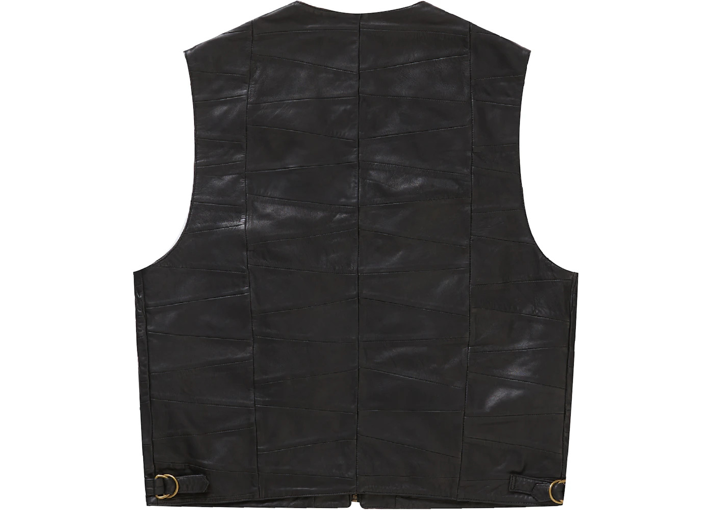 Supreme Patchwork Leather Cargo Vest Black - 2