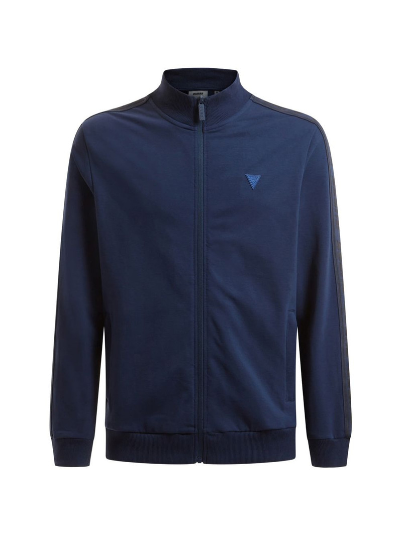 zip-up logo-tape sweatshirt 1