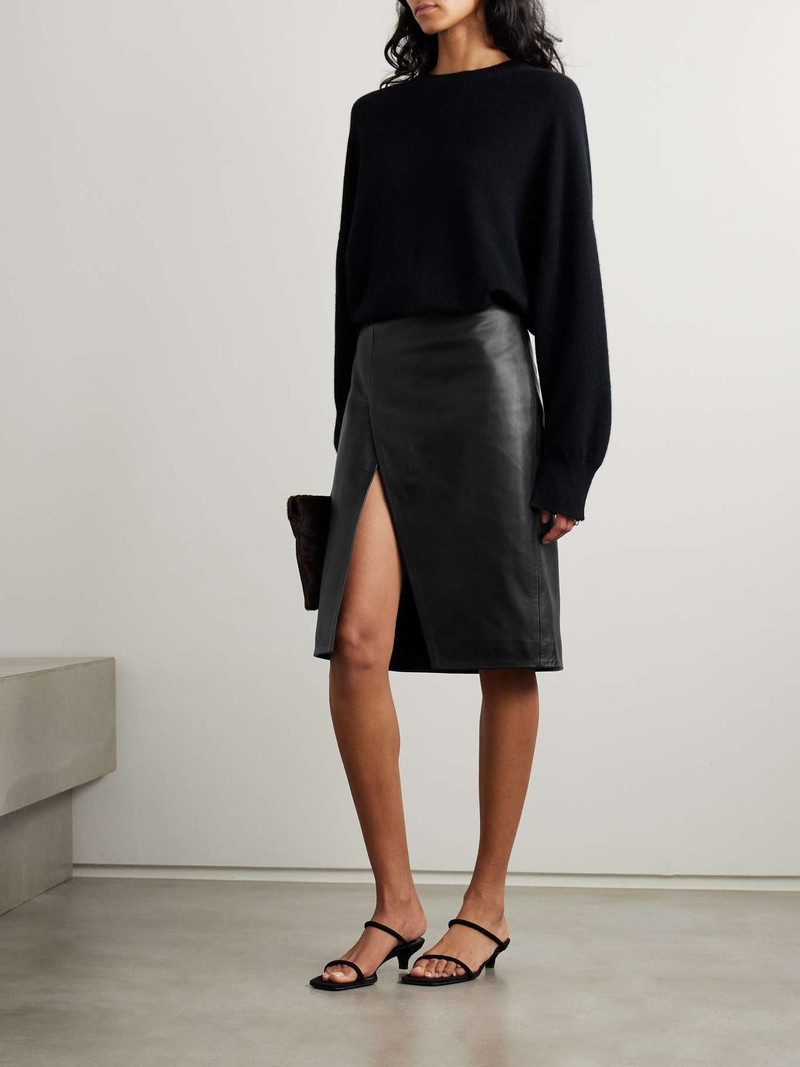 Loulou de Saison Ekare leather skirt Black outlook