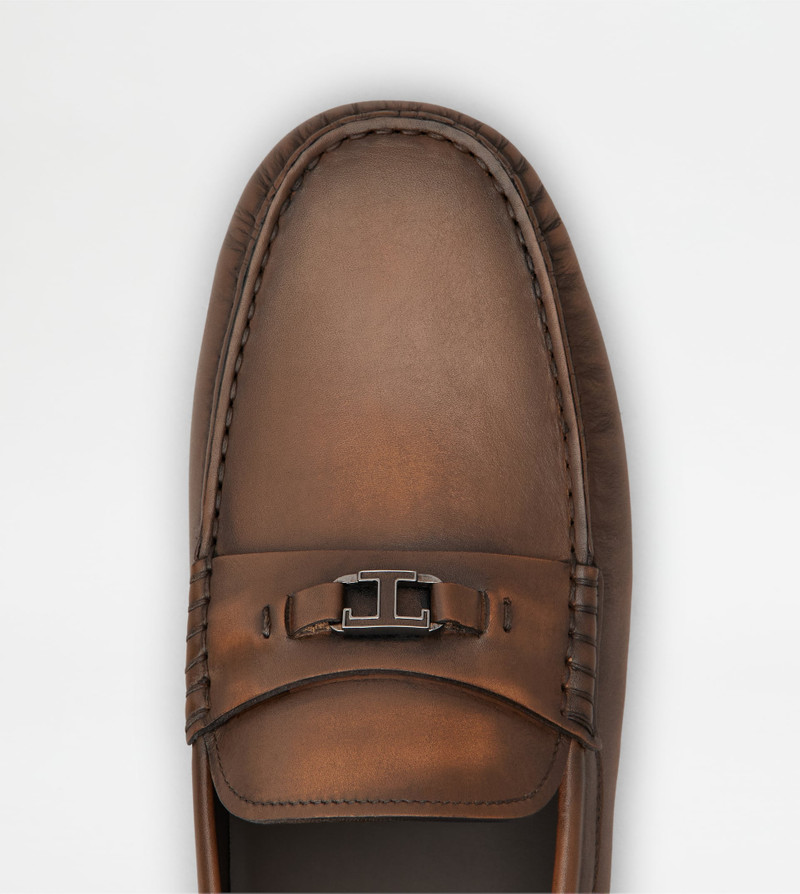 CITY GOMMINO LOAFERS IN LEATHER - BROWN 5