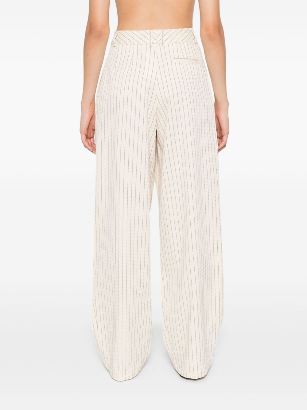 Ripley pinstriped wide-leg trousers - 4