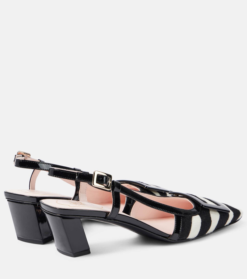 Roger Vivier Belle Vivier 45 calf hair slingback pumps outlook