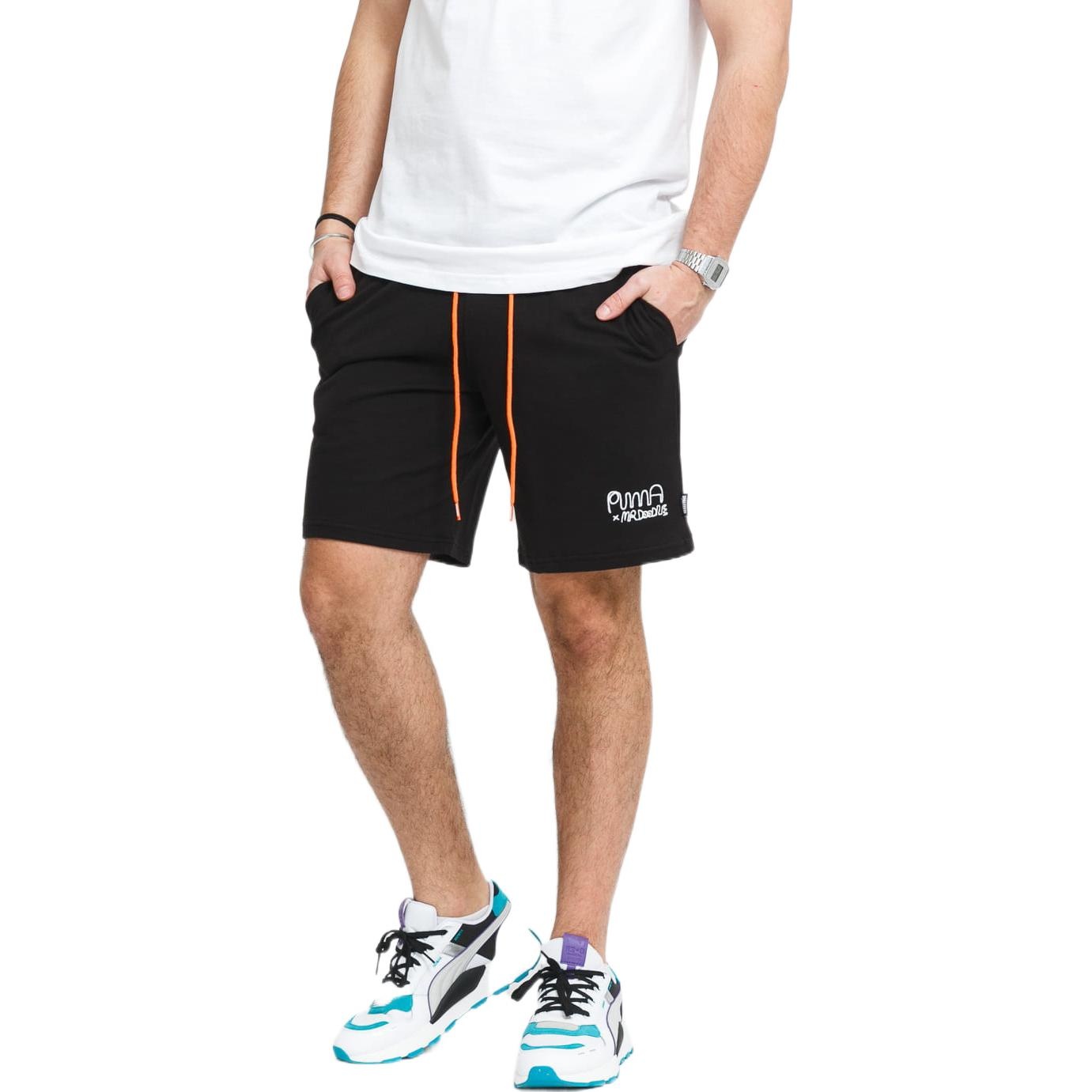PUMA x MR DOODLE Crossover Funny Graffiti Sports Shorts Black 530654-01 - 3