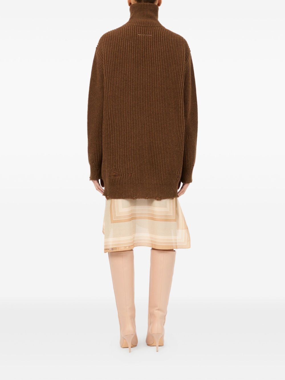 ribbed zip-up cardigan - 4