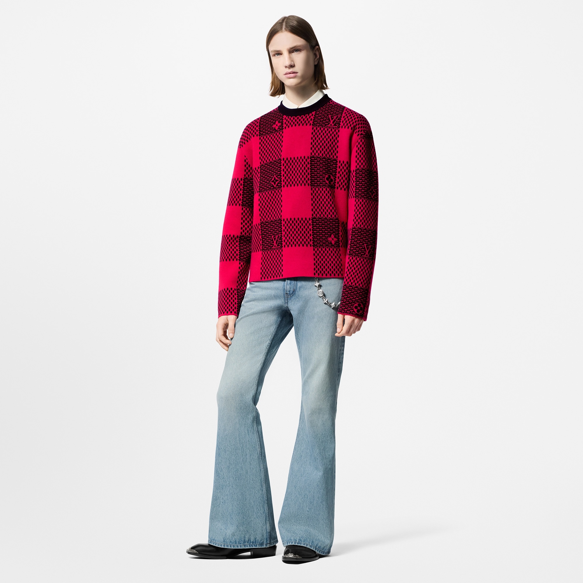 Damier Wool Crewneck - 4