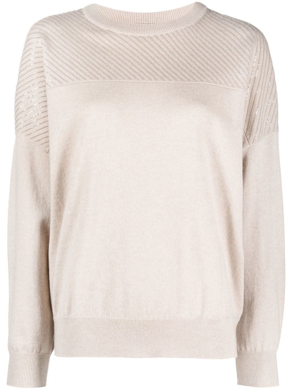 sequin cashmere jumper - 1