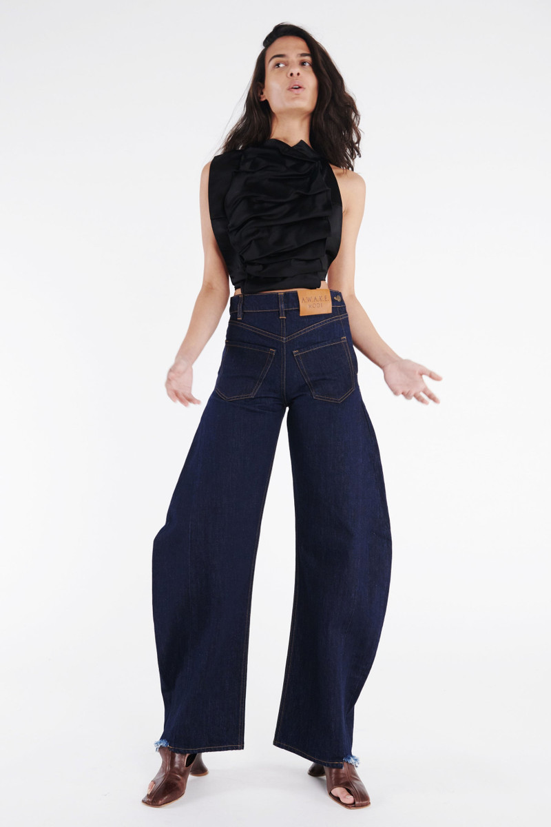 MIRROR JEANS WITH SIDE INSERTS INDIGO RINSE WASH 1