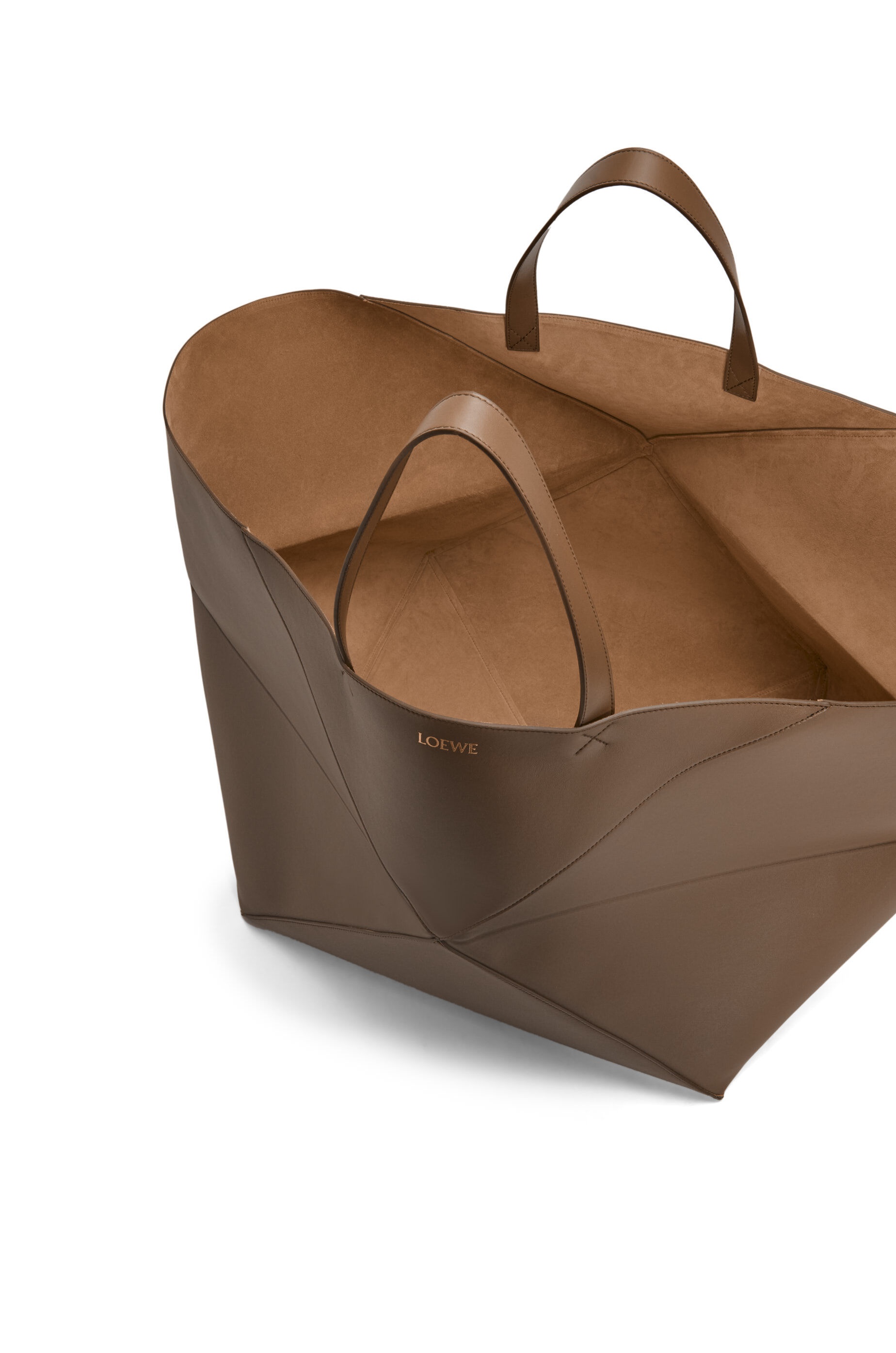 XXL Puzzle Fold Tote in shiny calfskin - 6