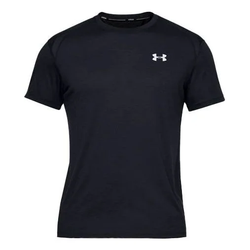 Men's Under Armour Streaker Series Running Sports Short Sleeve Black 1326579-001 - 1