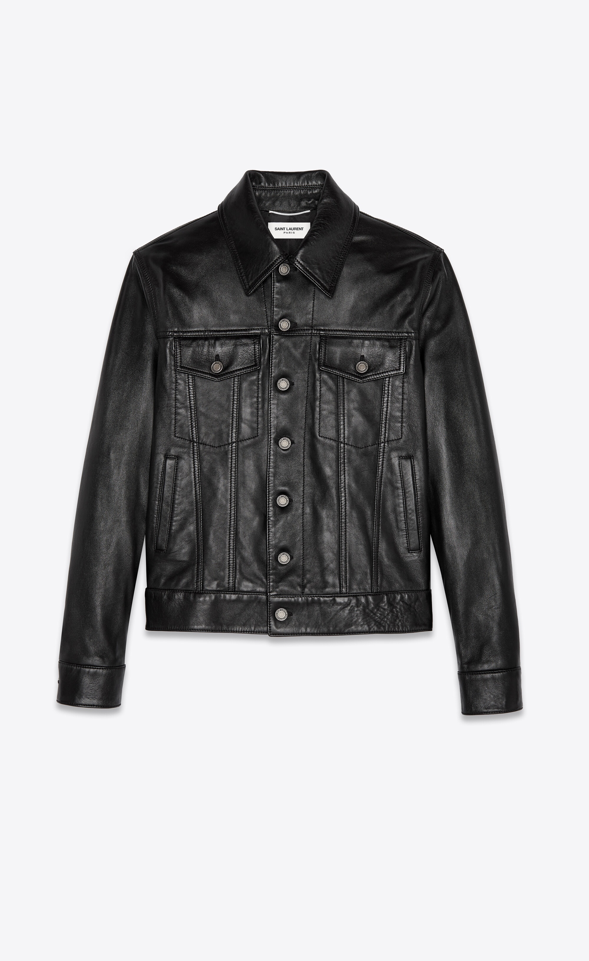 SAINT LAURENT lambskin denim jacket | REVERSIBLE