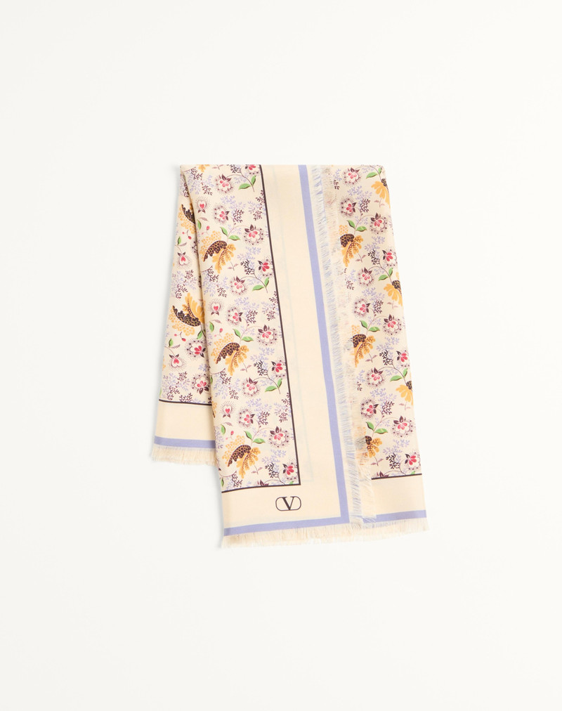 PAPIER FLORAL SILK SCARF 1