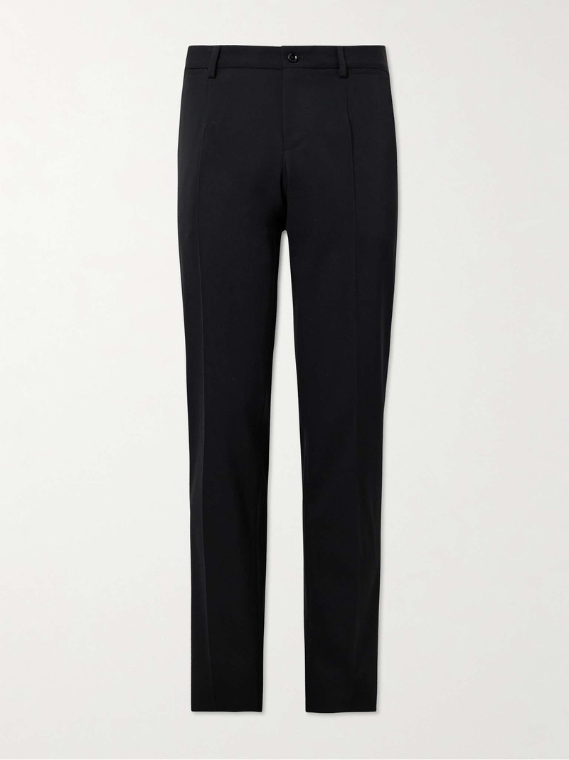 Straight-Leg Stretch-Wool 능직물 바지 1
