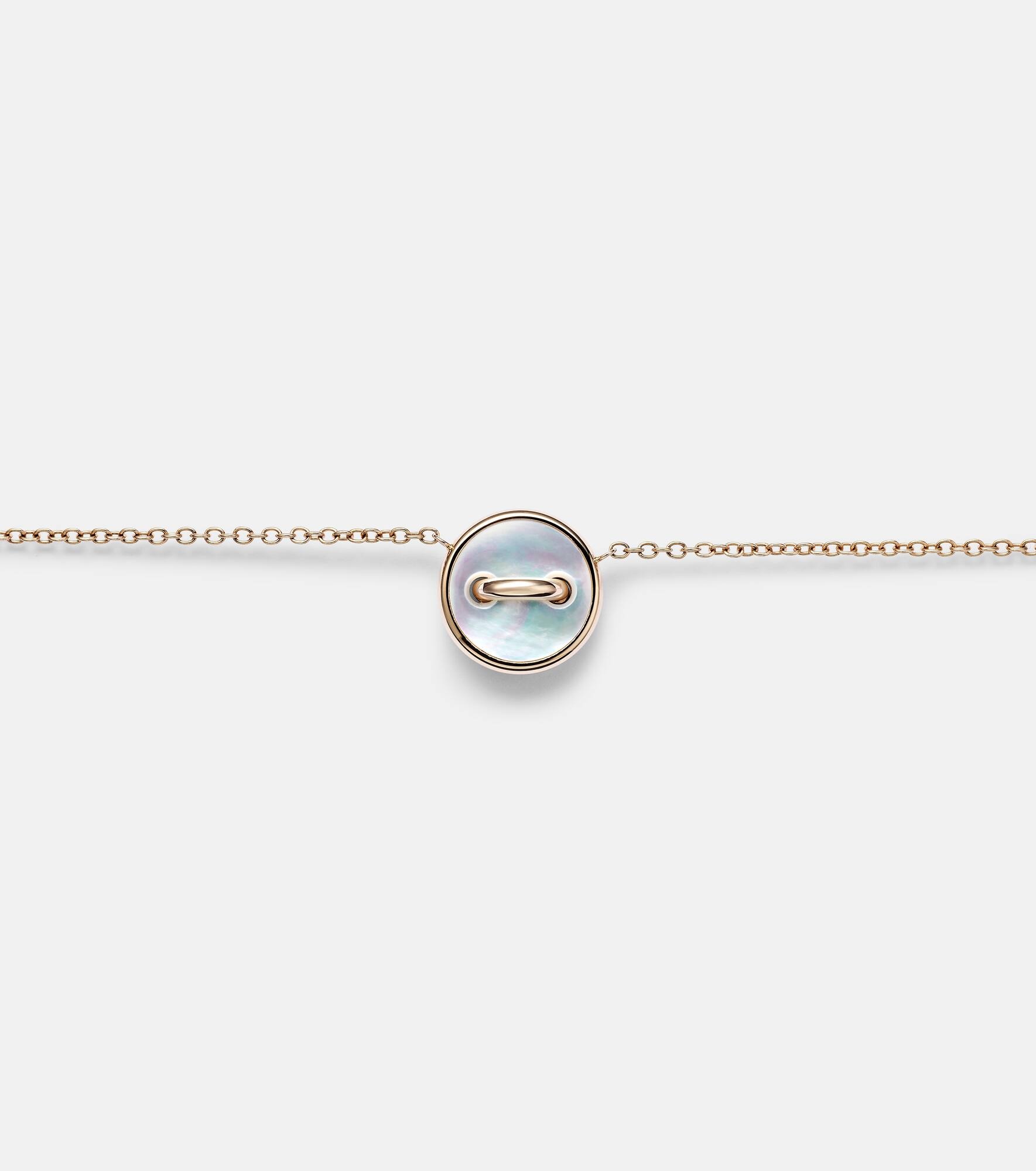 Pom Pom Dot 18kt rose gold pendant necklace with mother-of-pearl and diamonds - 4