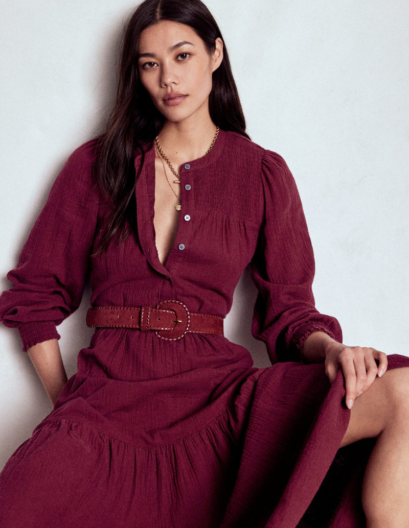 Cecily Double Cloth Midi Dress-Deep Wisteria 5