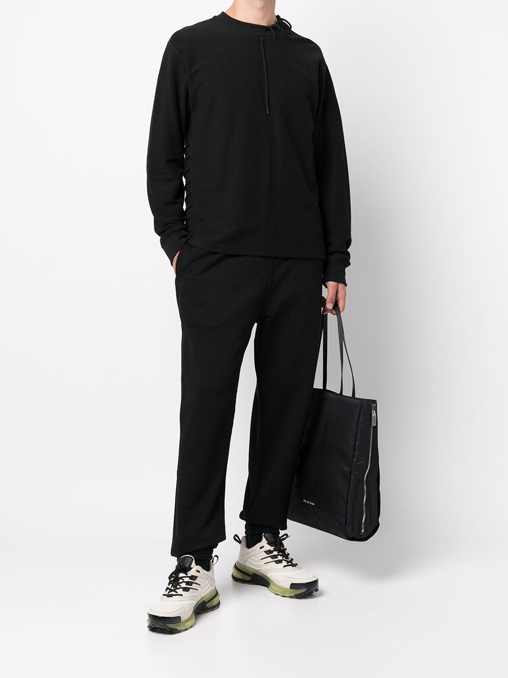 rear logo-print casual track pants - 2