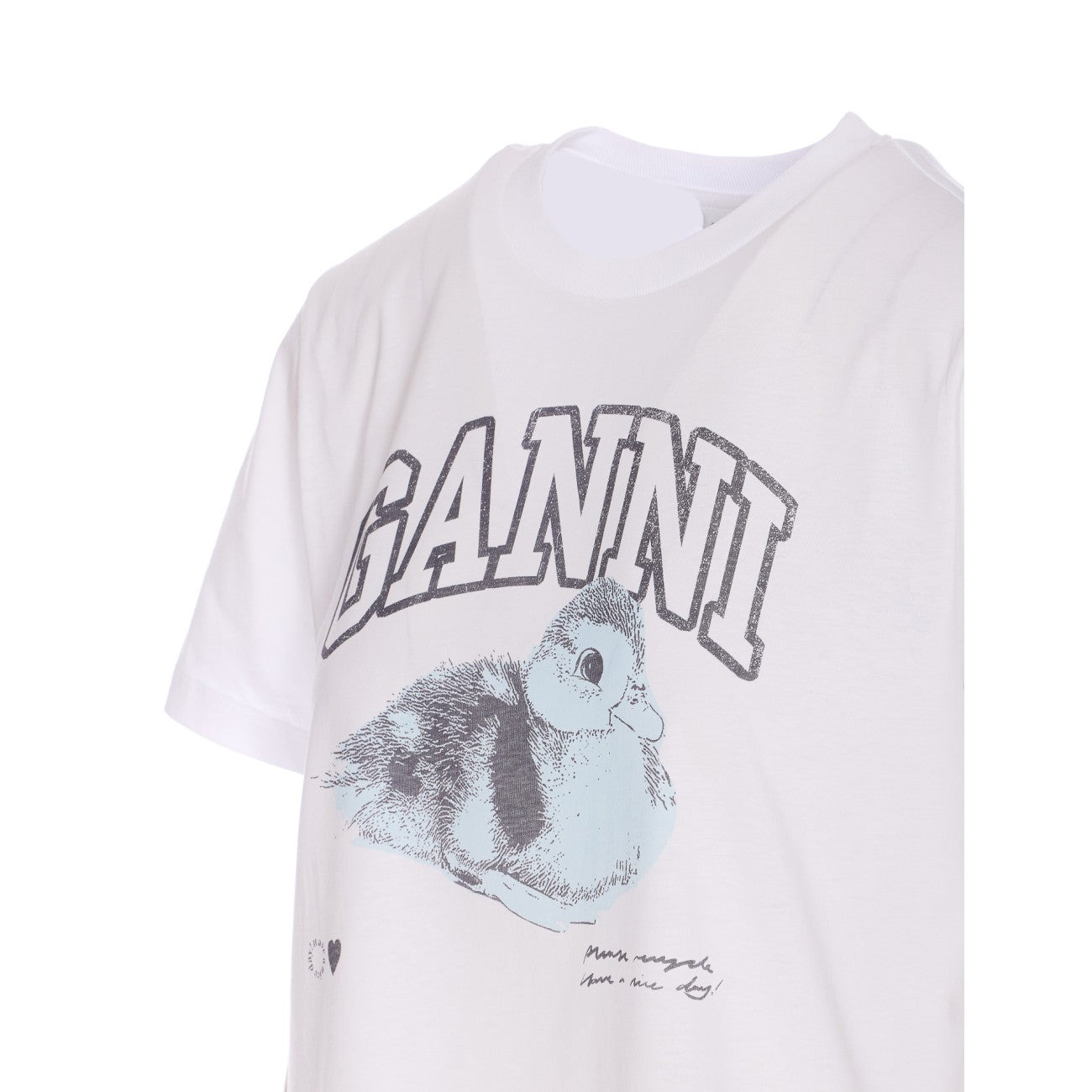 Ganni Women Duckie Print Logo T-Shirt - 3