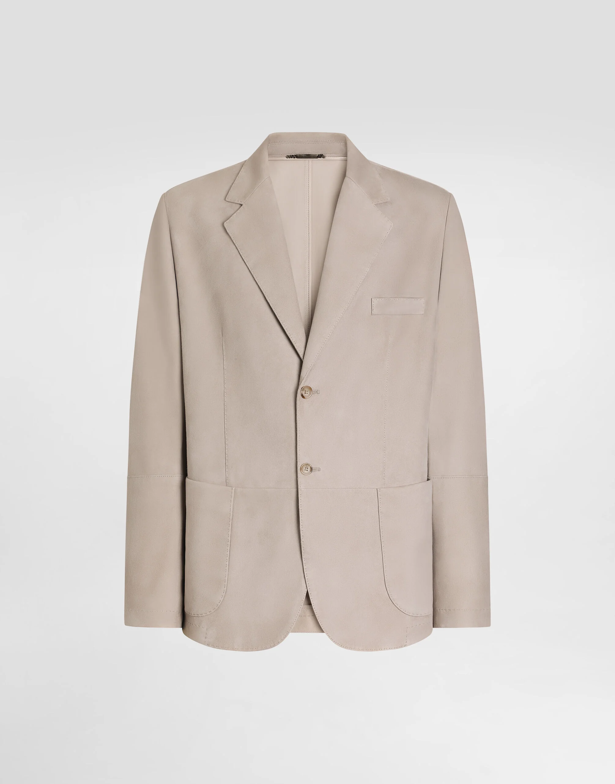 Single-breasted jacket in suede - 1
