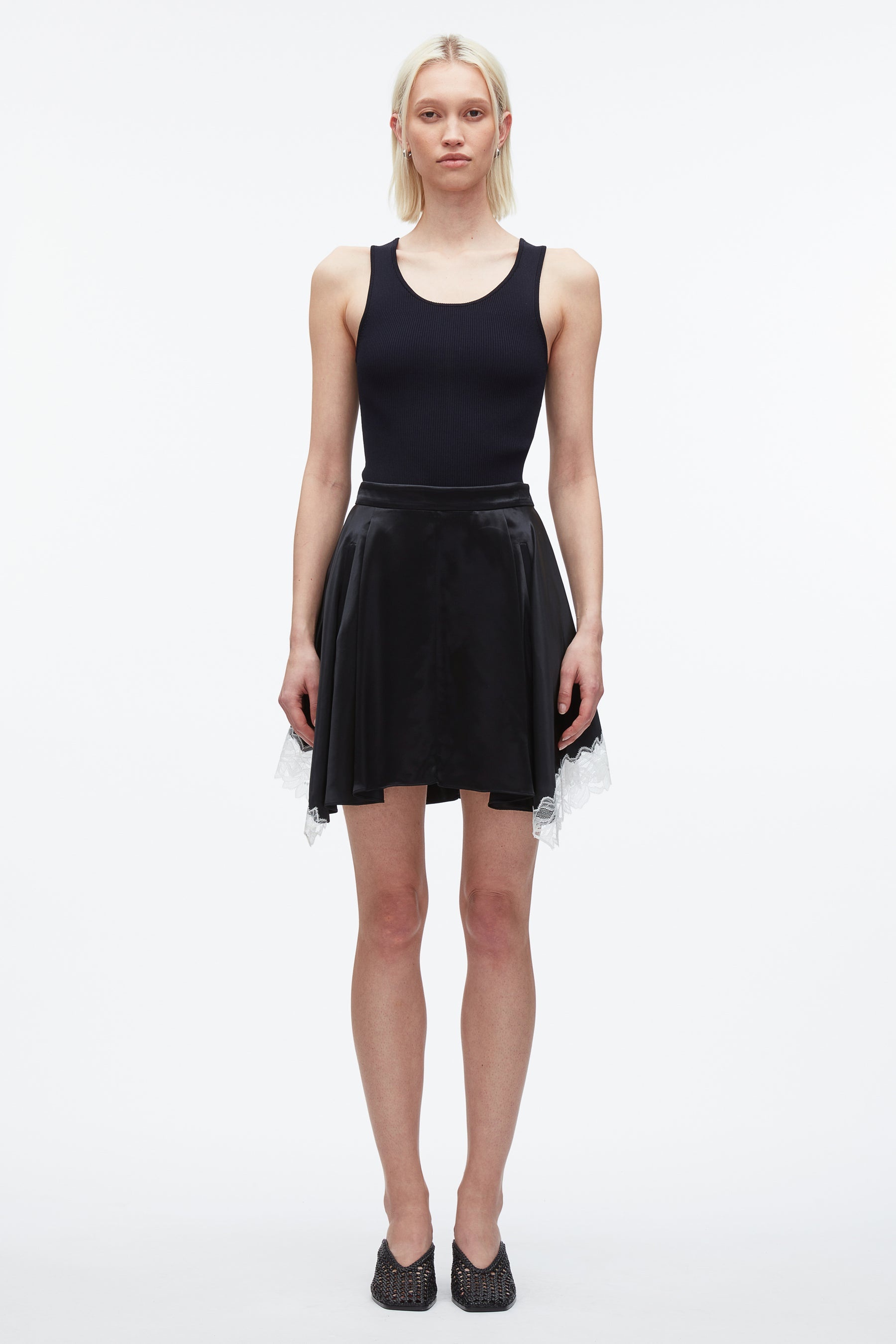 Liquid Satin Mini Skirt - 2