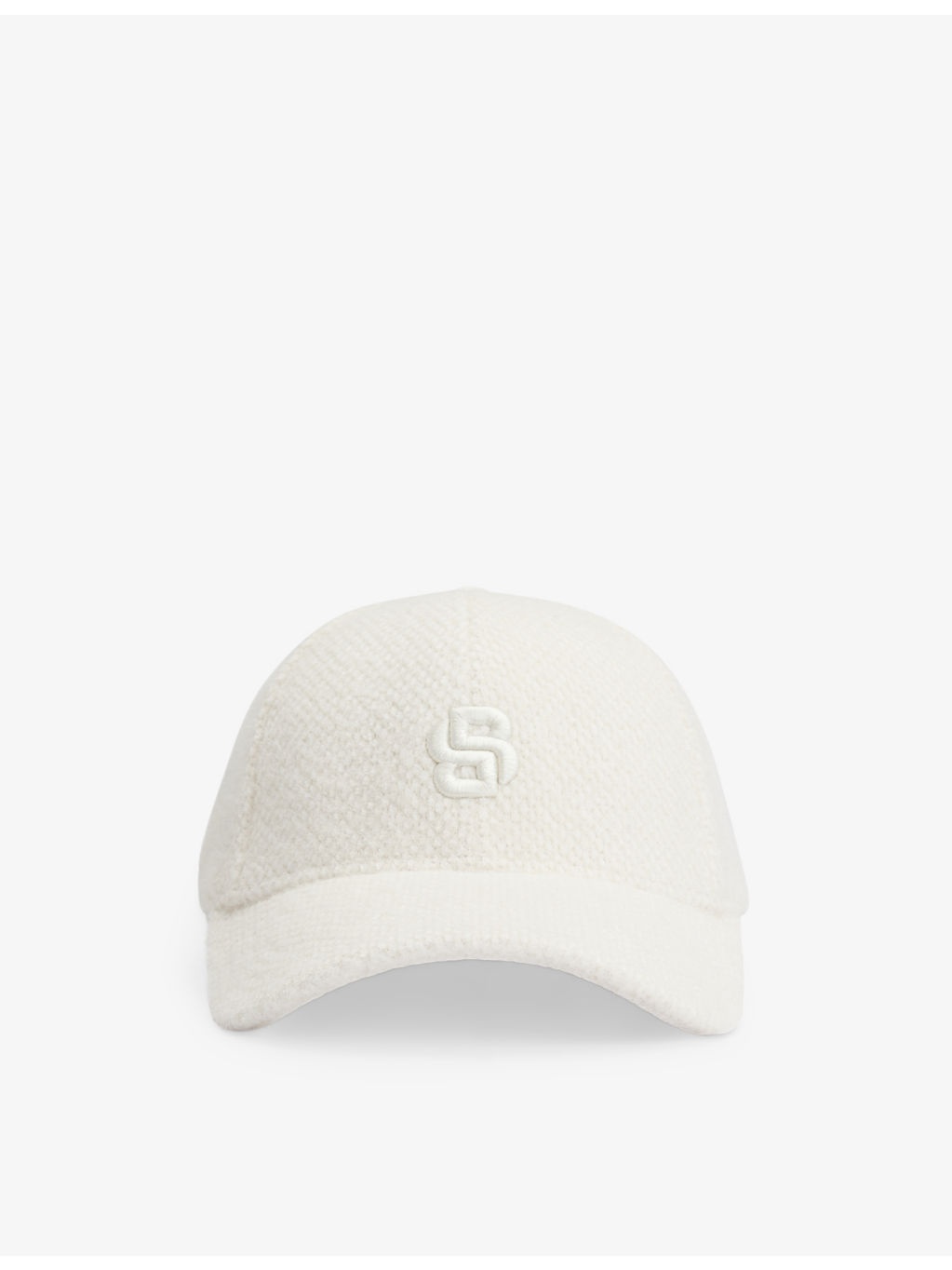 Logo-embroidered brushed-texture woven baseball cap - 2