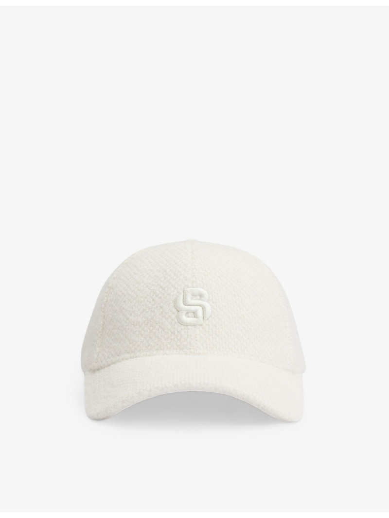 BOSS Logo-embroidered brushed-texture woven baseball cap outlook