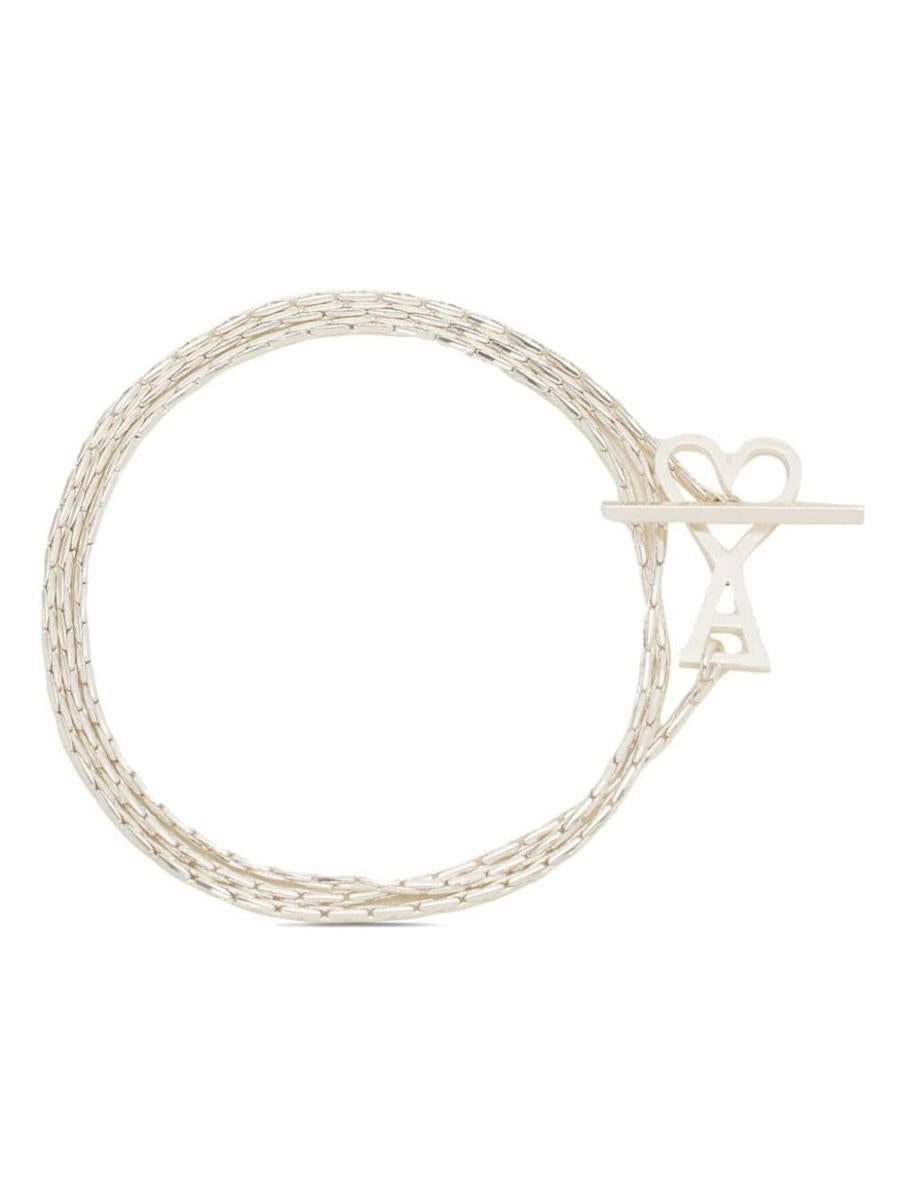 【関税込み】Adc 2 In 1 Chain Necklace - AMI Paris - l - AMI PARIS - SILVER ADC 2 IN 1 CHAIN NECKLACE – LE LABO STORE