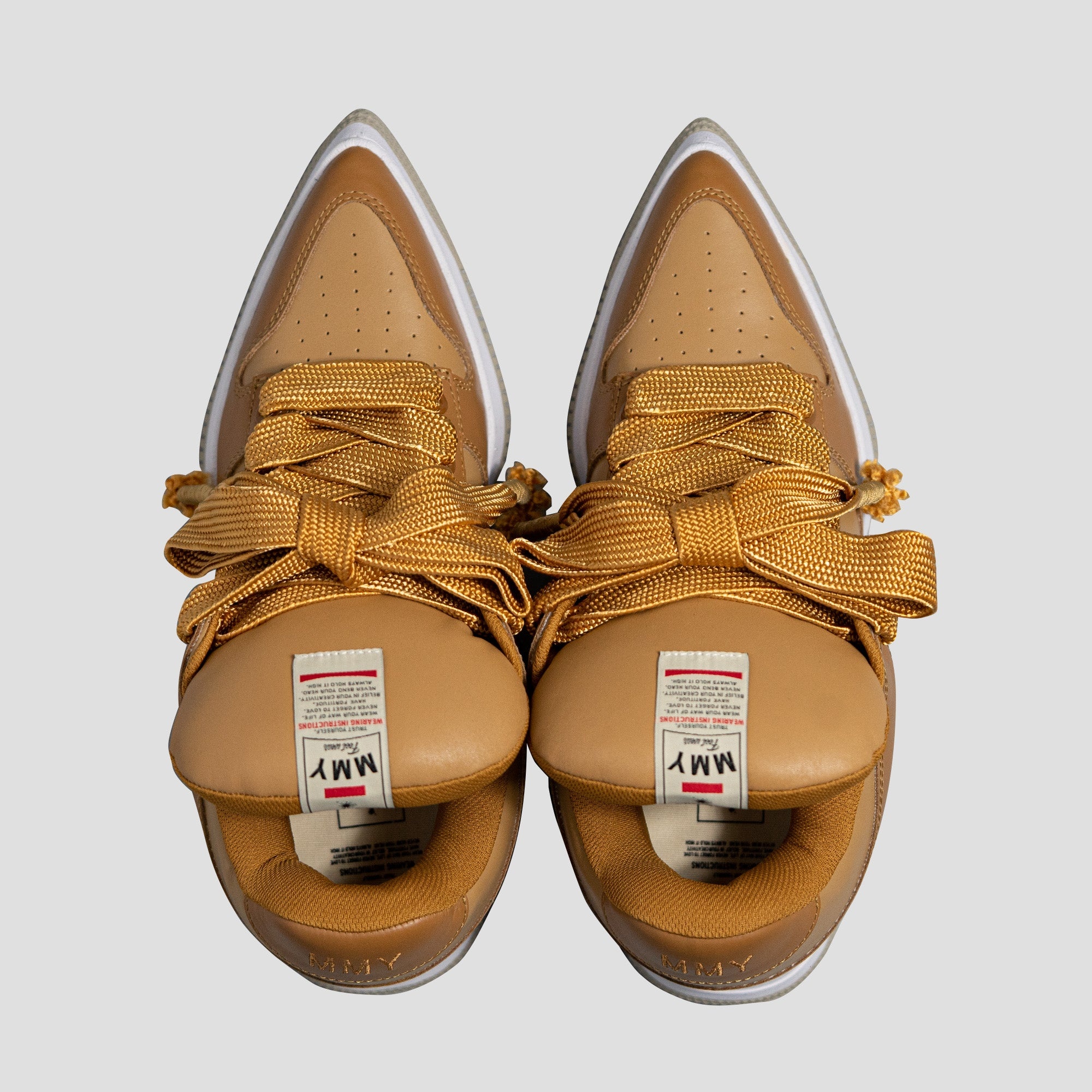 ROSY DAD OG SOLE MID-TOP PUFFER LEATHER SOLE SNEAKERS - 3